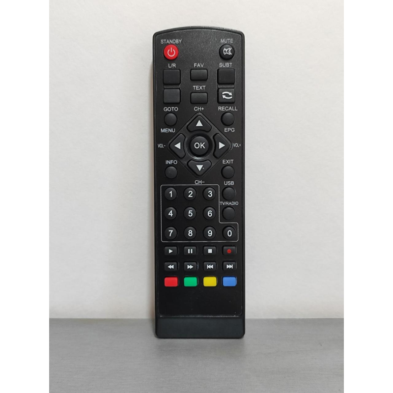 Пульт для тюнера цифрового ефірного телебаченя DVB-T2 Grunhelm GT2HD-030 Пульт для тюнера цифрового ефірного телебаченя DVB-T2 Grunhelm GT2HD-030