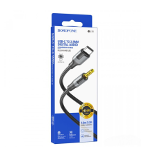 Аудіокабель AUX-кабель аудіоадаптер Borofone BL19 Type-C to 3.5mm Black