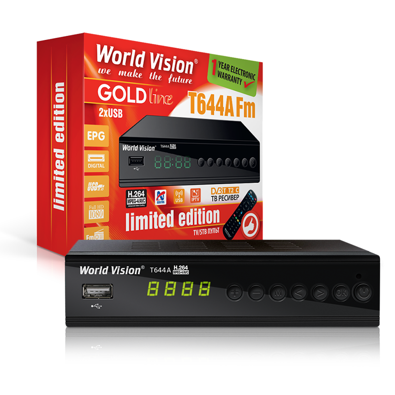 Цифровий тюнер Т2 World Vision T644A FM