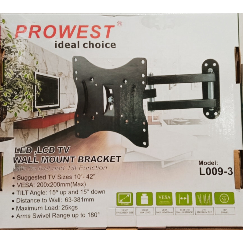 Кріплення ТВ Prowest YW-L009-3 10“-42“ VESA 50/75/100/200*200